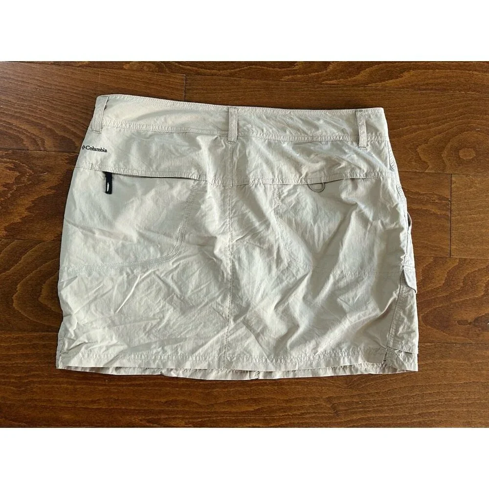 Columbia Omni-Shade Skort/Skirt with Shorts - Stretch +‎ Pockets Beige Size 10